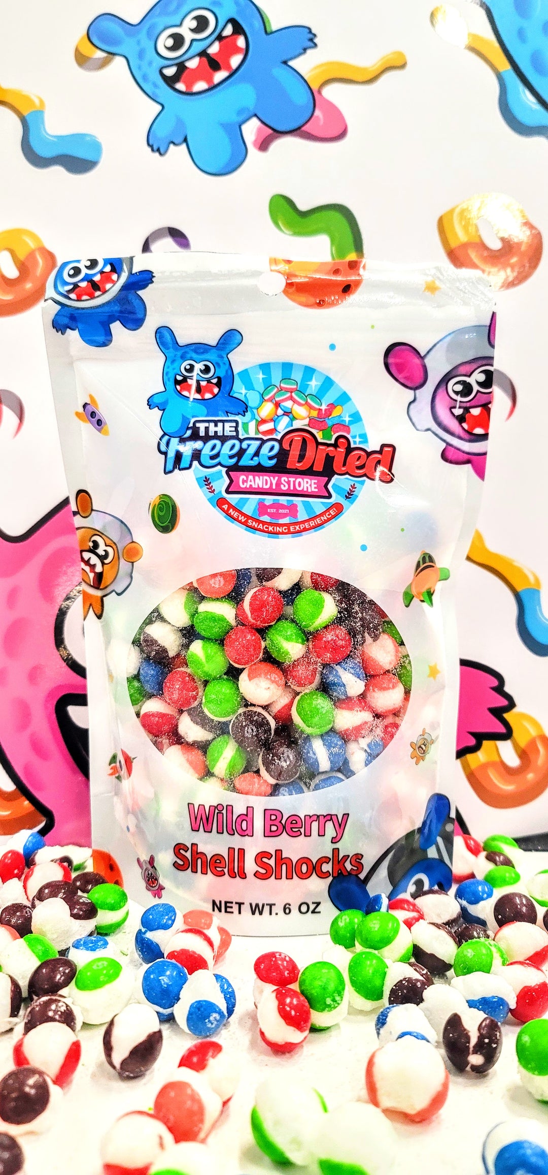 Shell Branded Candy Wild Berry Shell Shocks – The Freeze Dried Candy Store