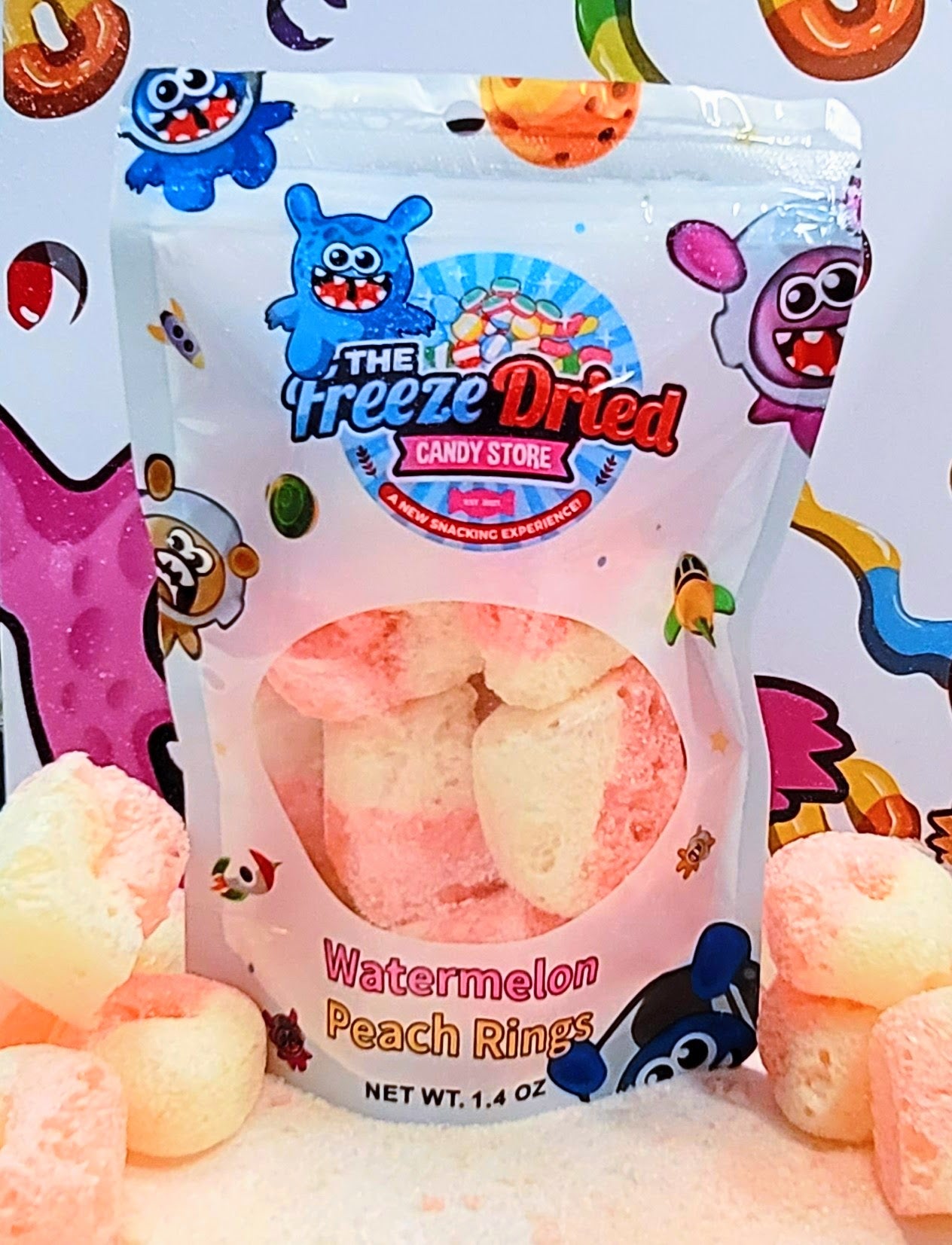 Peach Candy　T-BOLANグッズまとめ売り Freeze Dried Candy - Freeze Dried Watermelon Peach Rings – The