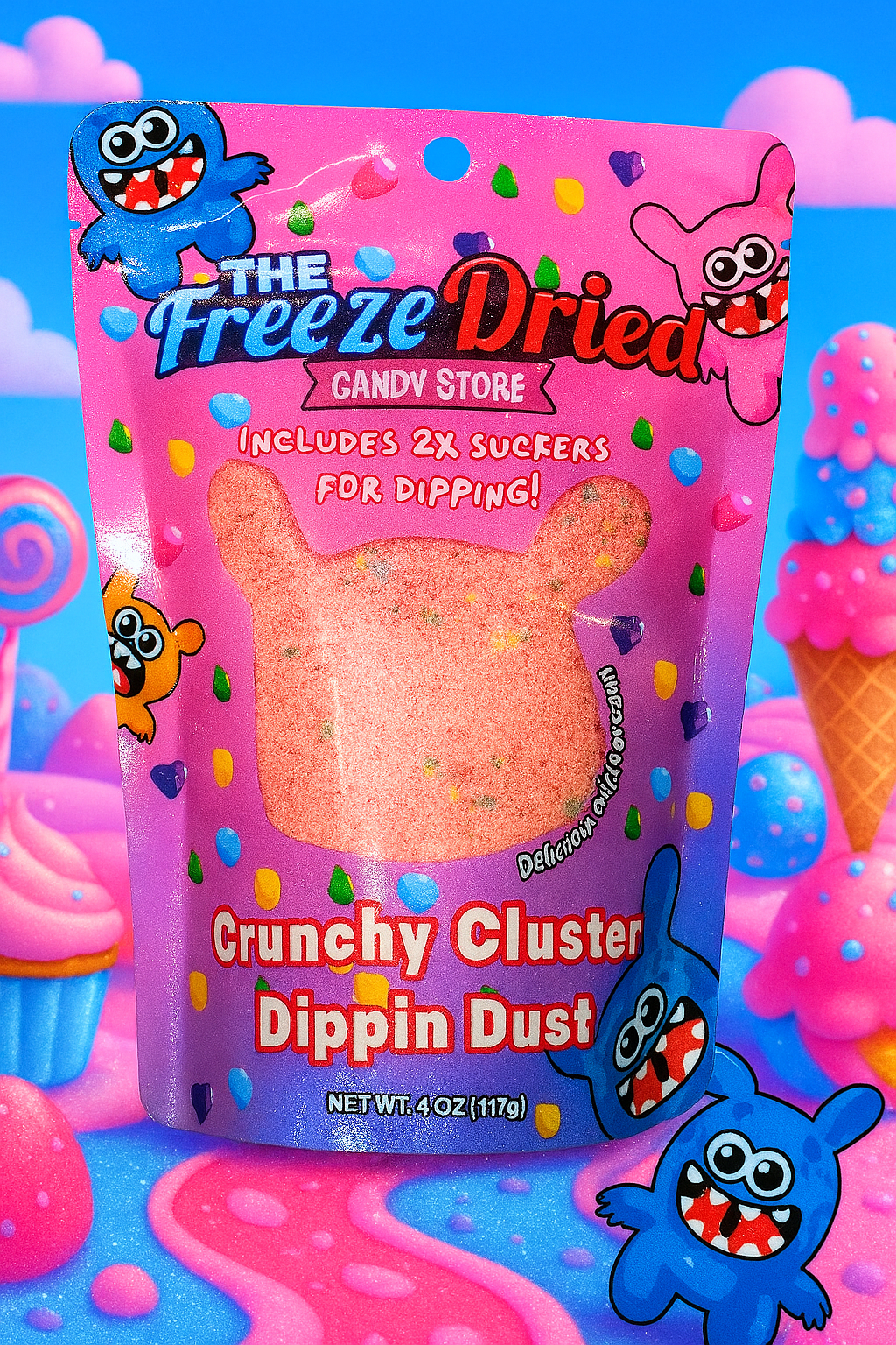 Crunchy Cluster Dippin Dust – The Freeze Dried Candy Store